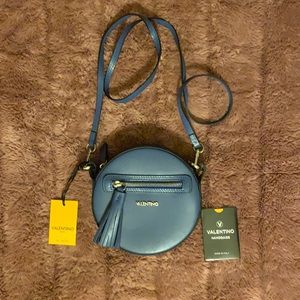 Valentino Henriette MD Indigo Round Cross Body Purse